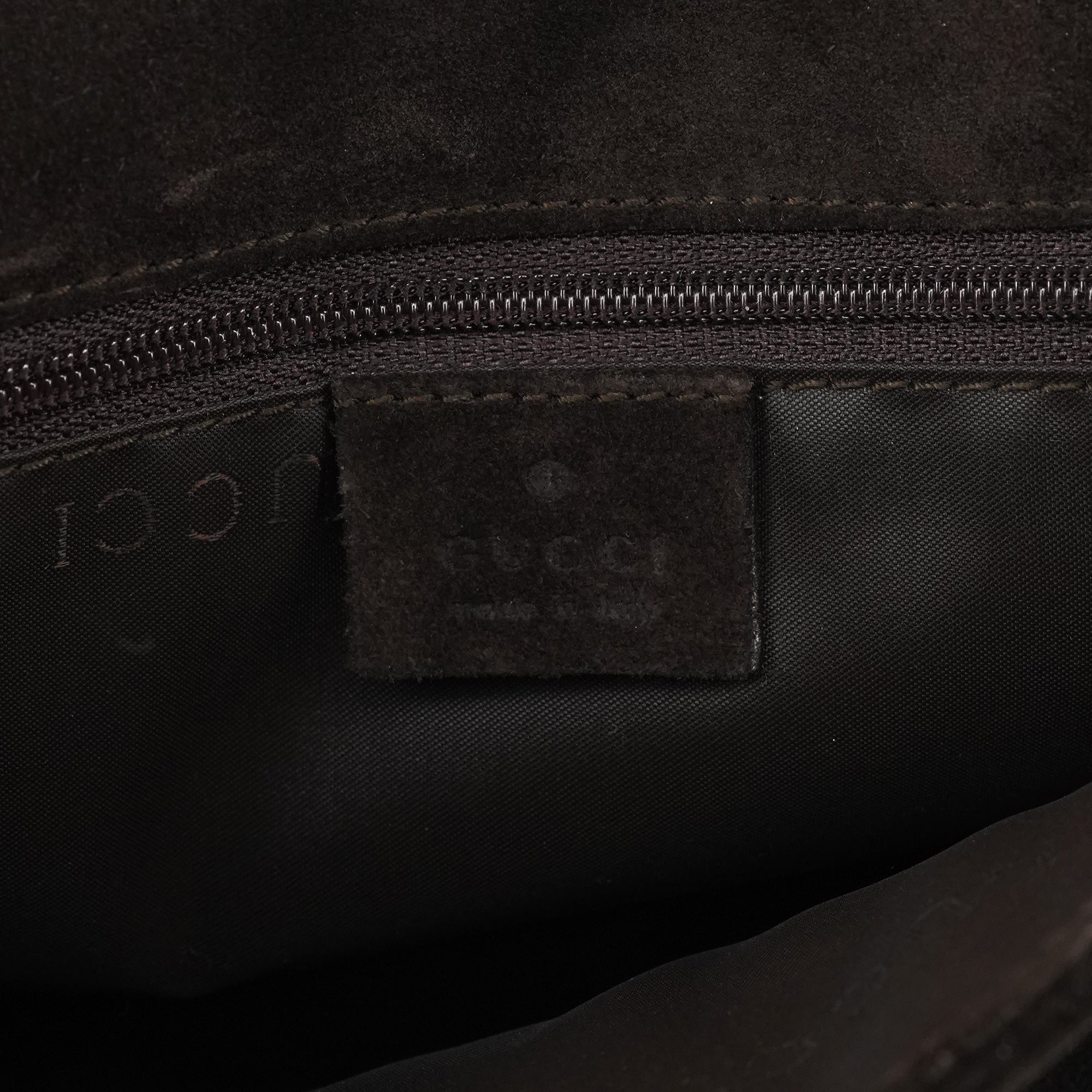 001 3239 Brown Suede Bamboo Shoulder Bag