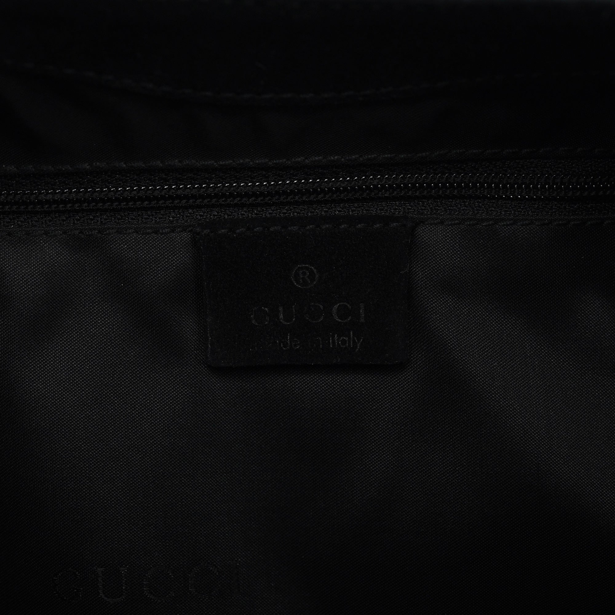 001 3244 Black Suede Bamboo Shoulder Bag