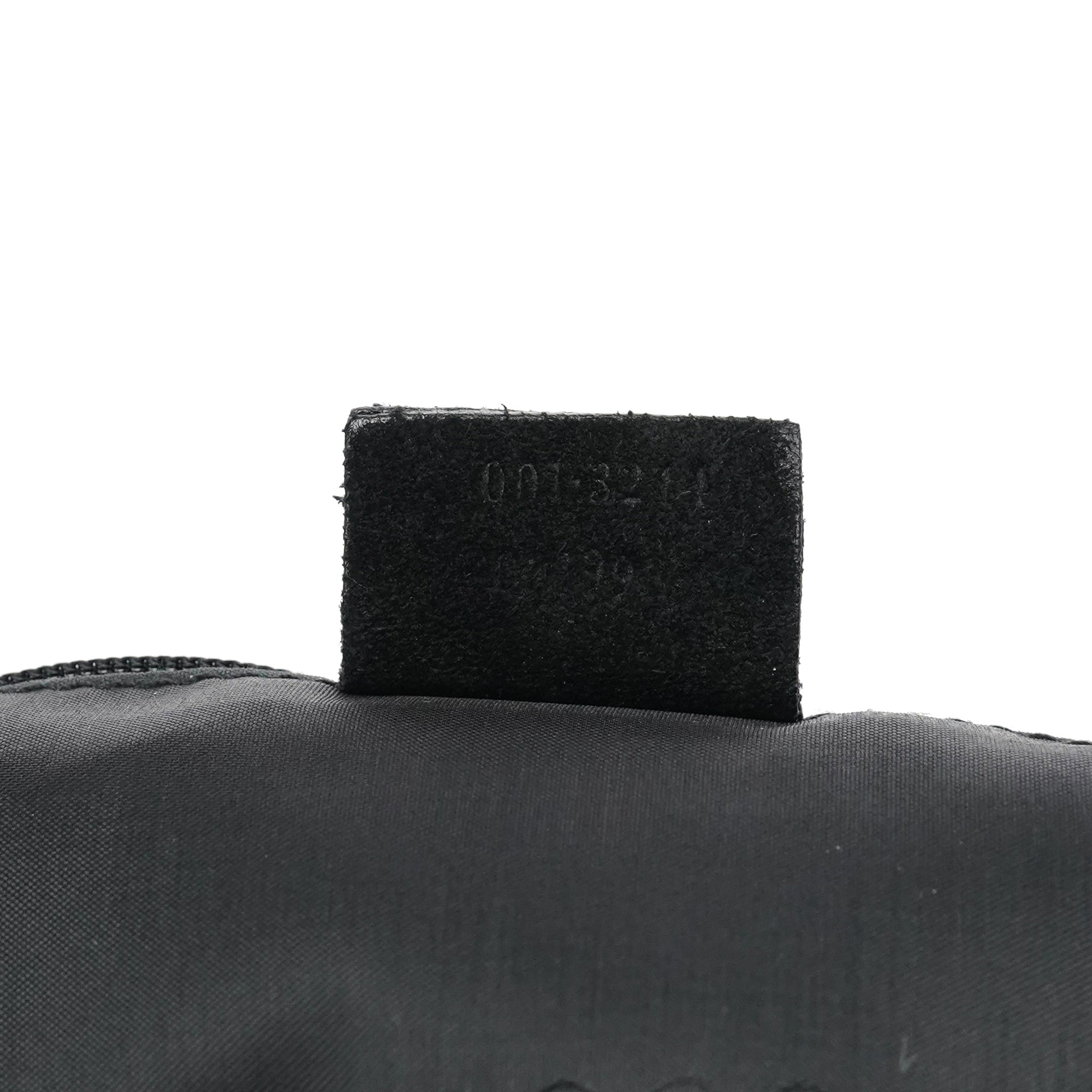 001 3244 Black Suede Bamboo Shoulder Bag