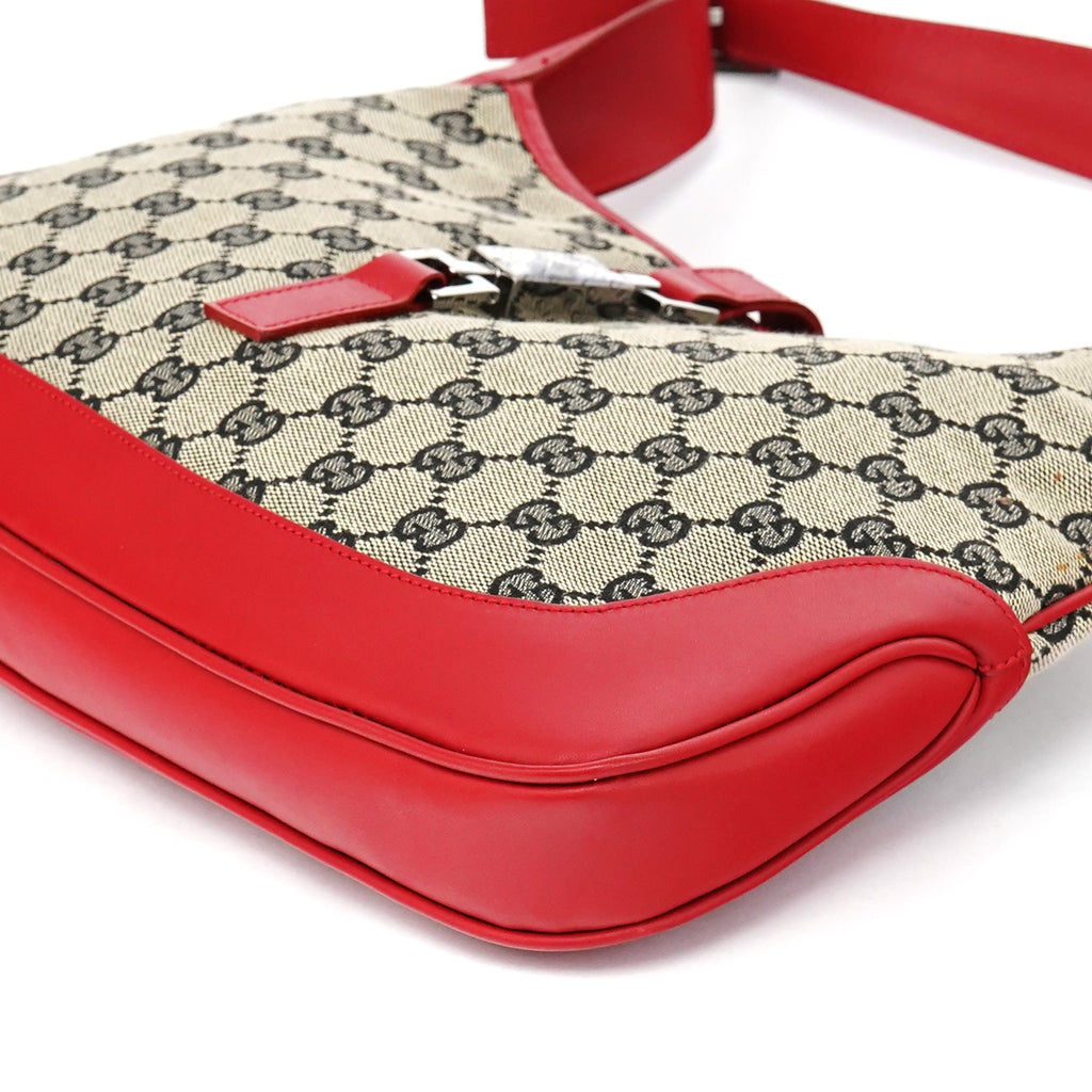001 3306 Beige Red GG Jackie Shoulder Bag