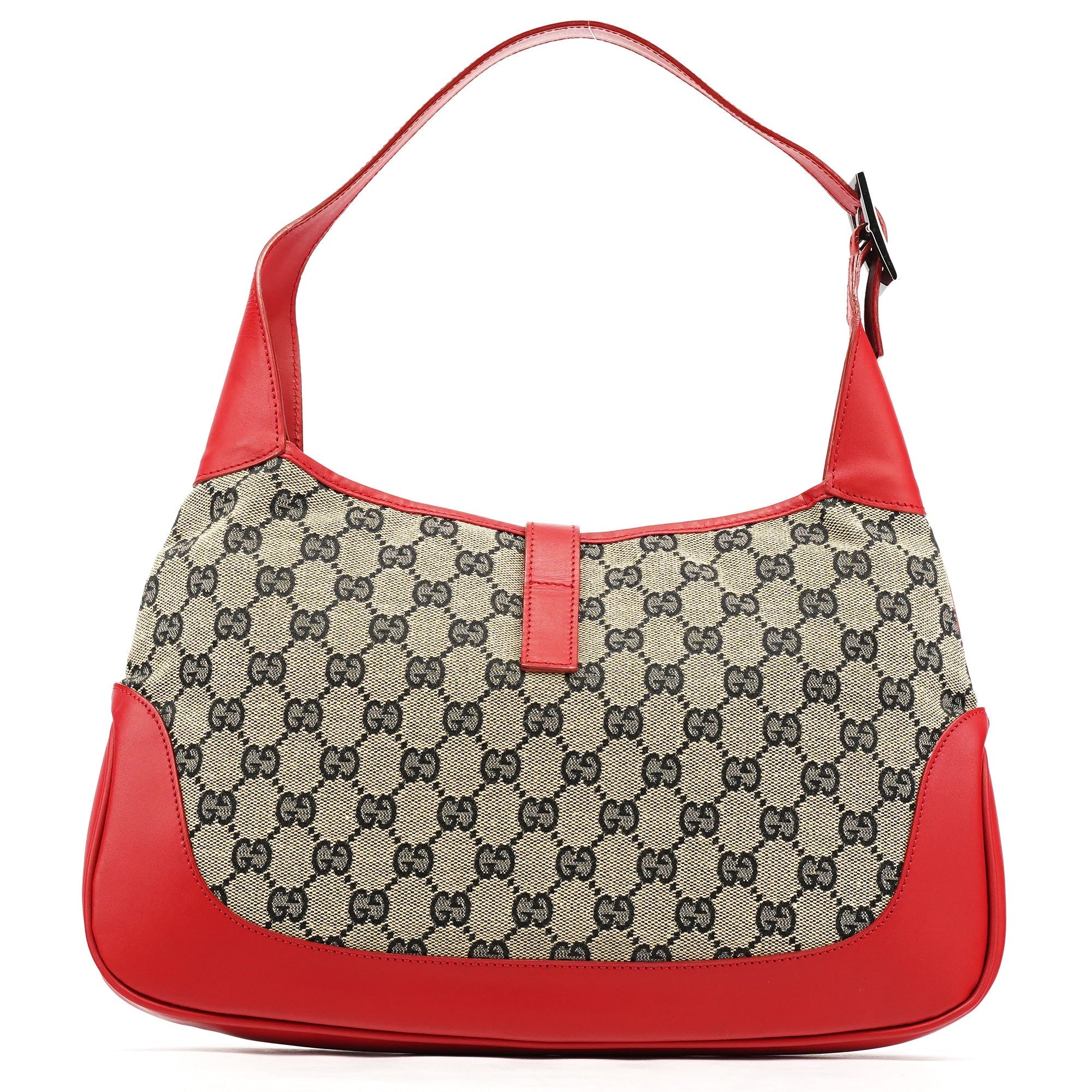 001 3306 Beige Red GG Jackie Shoulder Bag