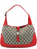 001 3306 Beige Red GG Jackie Shoulder Bag
