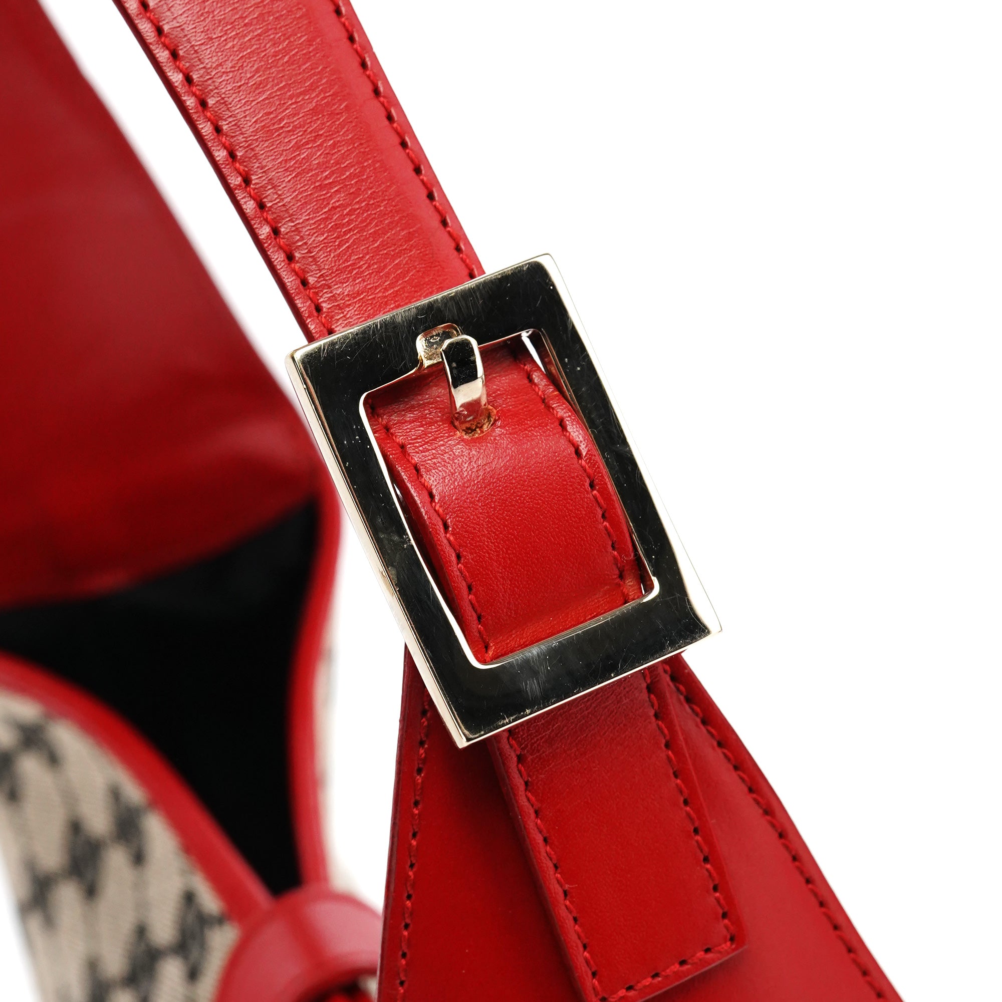 001 3306 Beige Red GG Jackie Shoulder Bag