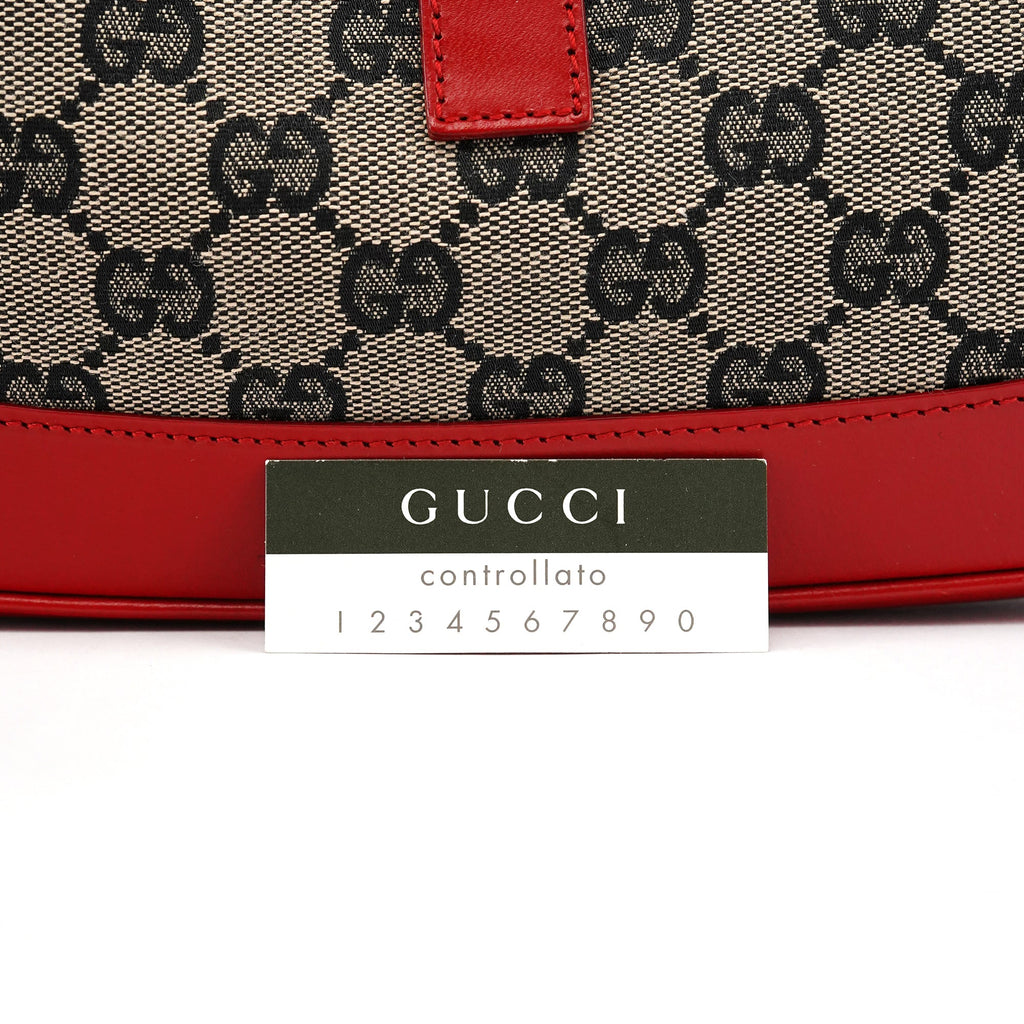001 3306 Beige Red GG Jackie Shoulder Bag