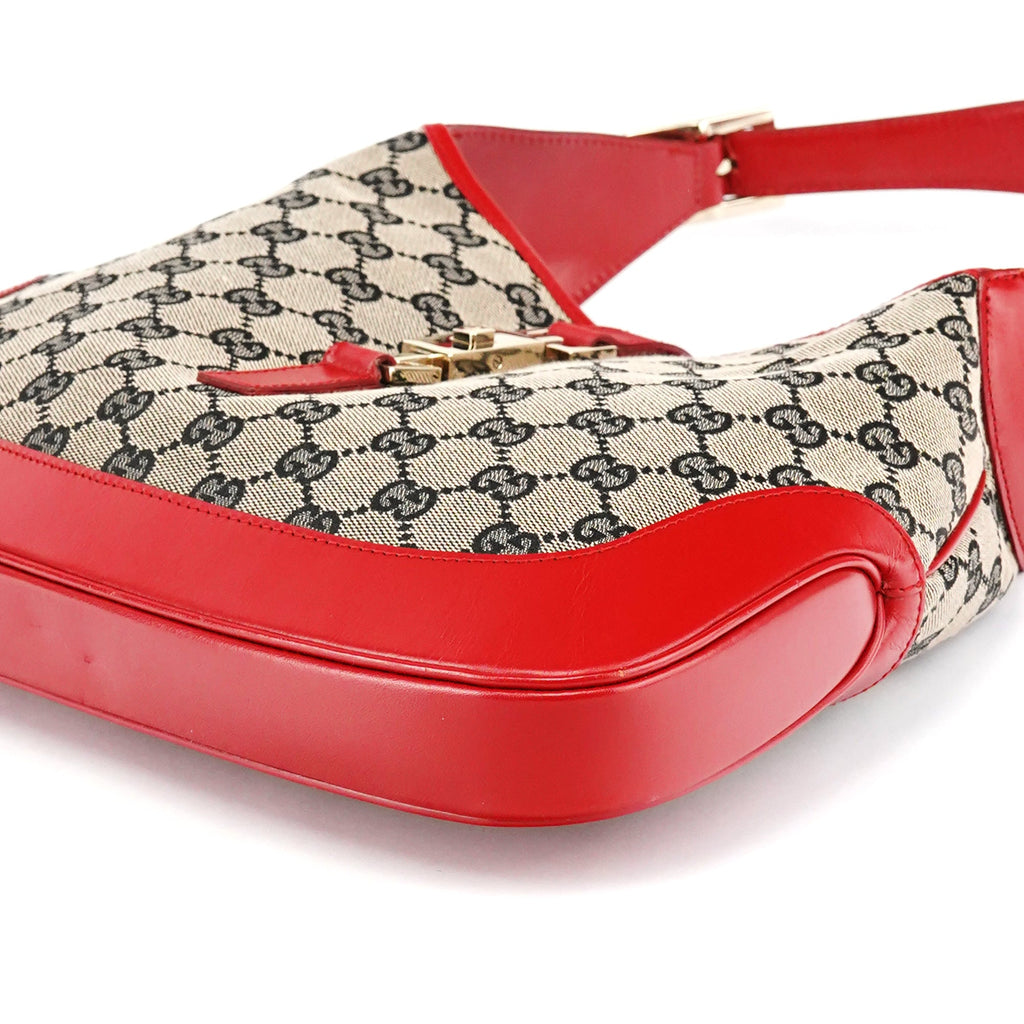 001 3306 Beige Red GG Jackie Shoulder Bag