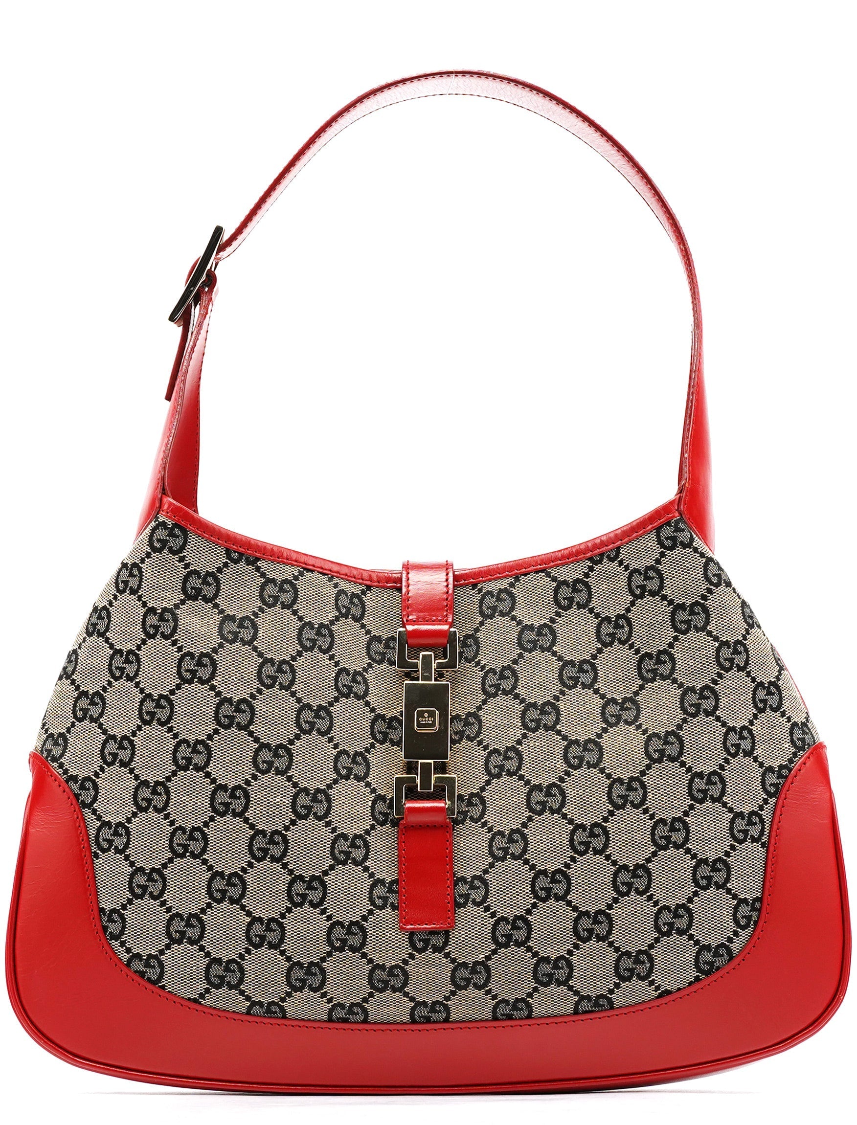 001 3306 Beige Red GG Jackie Shoulder Bag