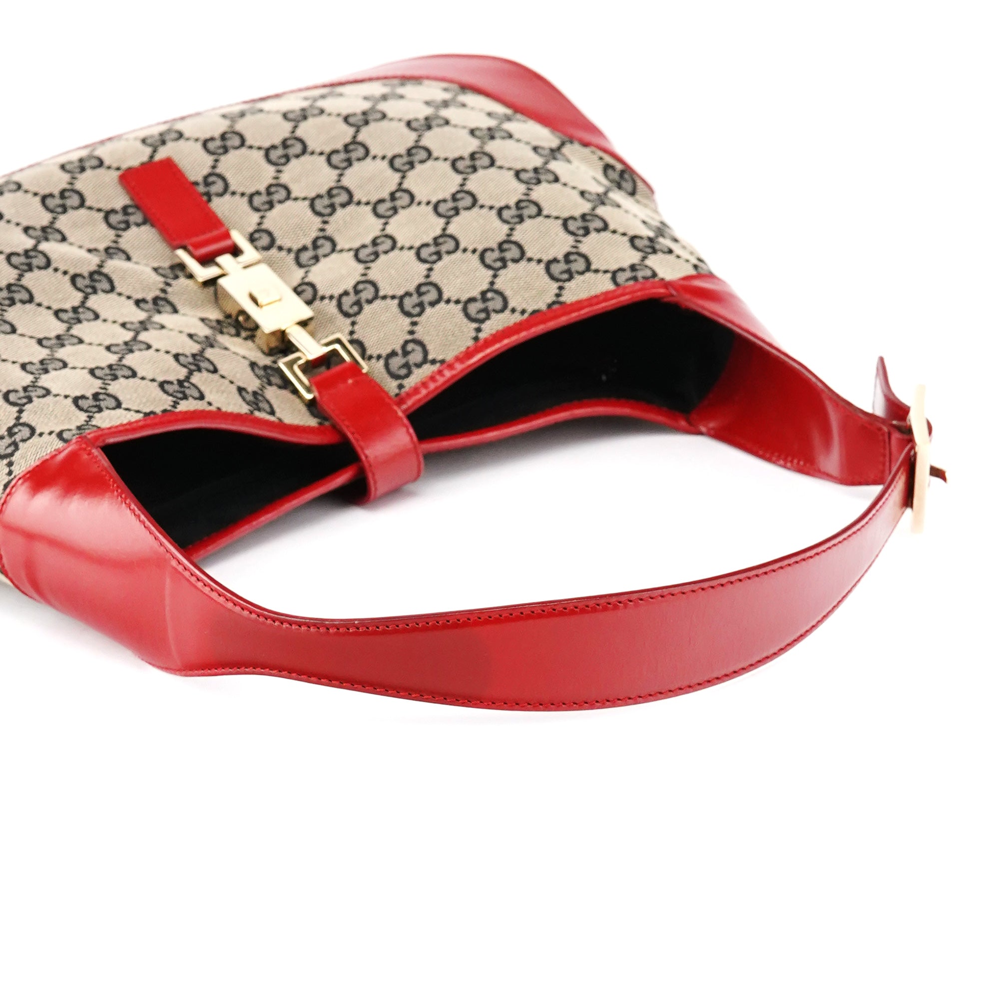 001 3306 Beige Red GG Jackie Shoulder Bag