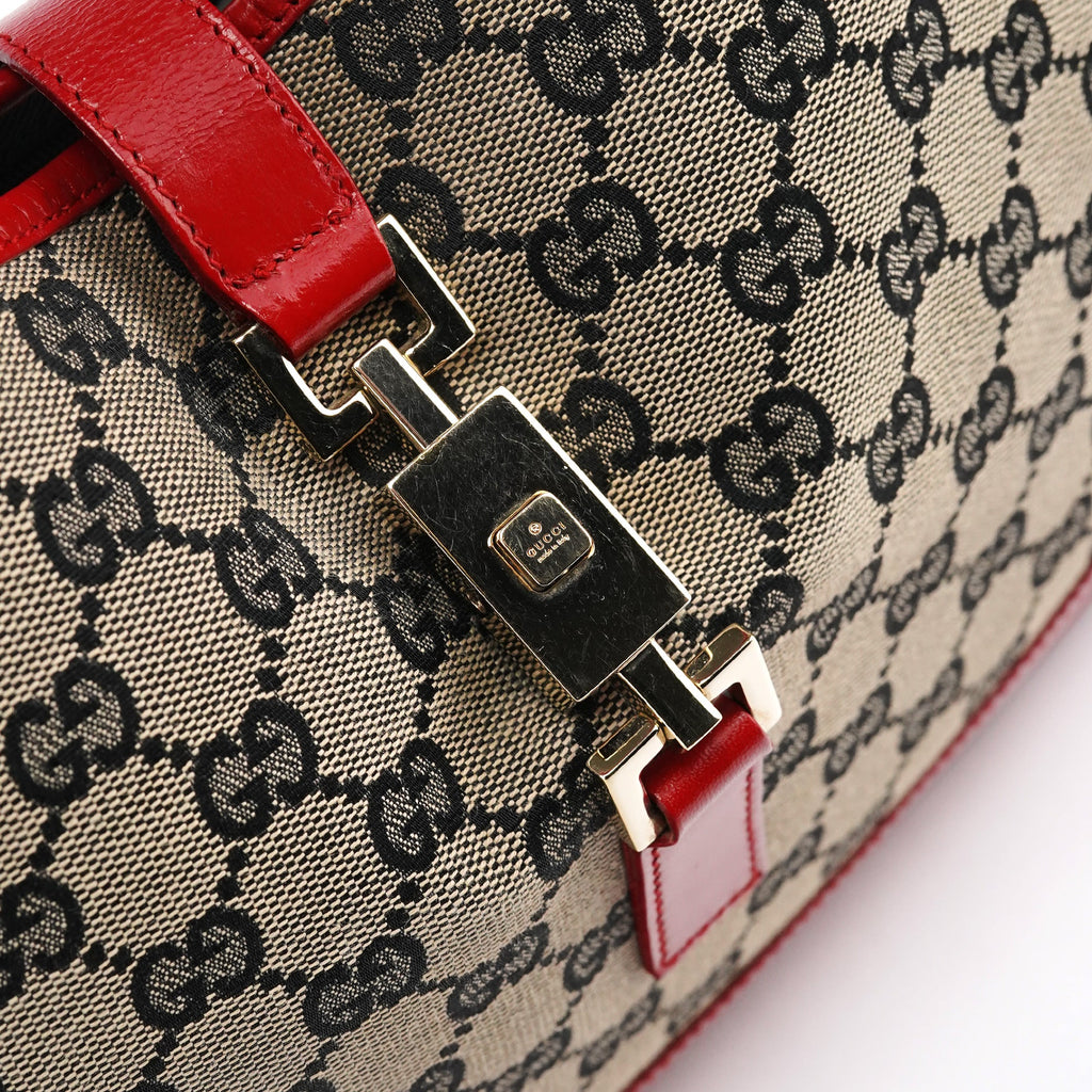 001 3306 Beige Red GG Jackie Shoulder Bag