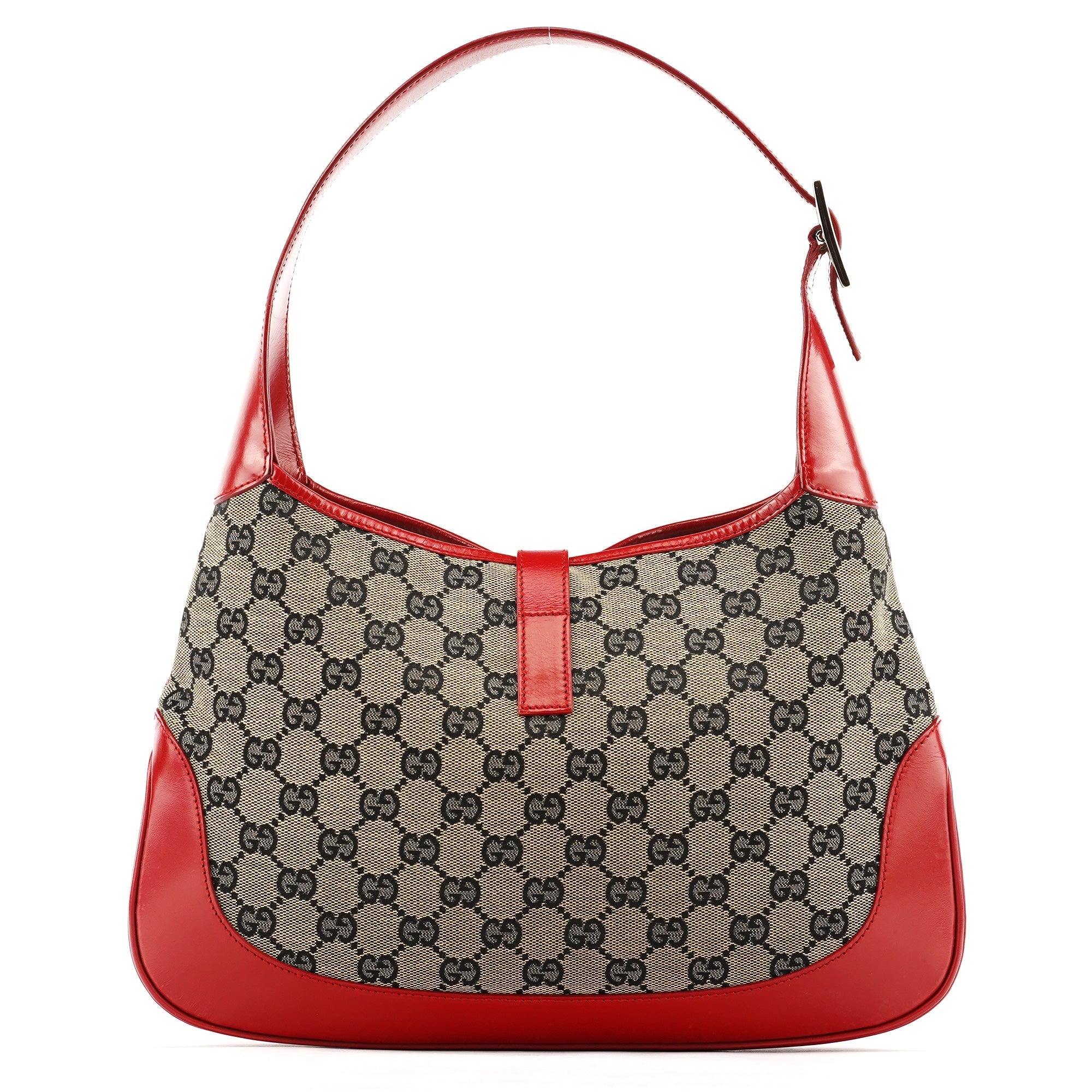 001 3306 Beige Red GG Jackie Shoulder Bag