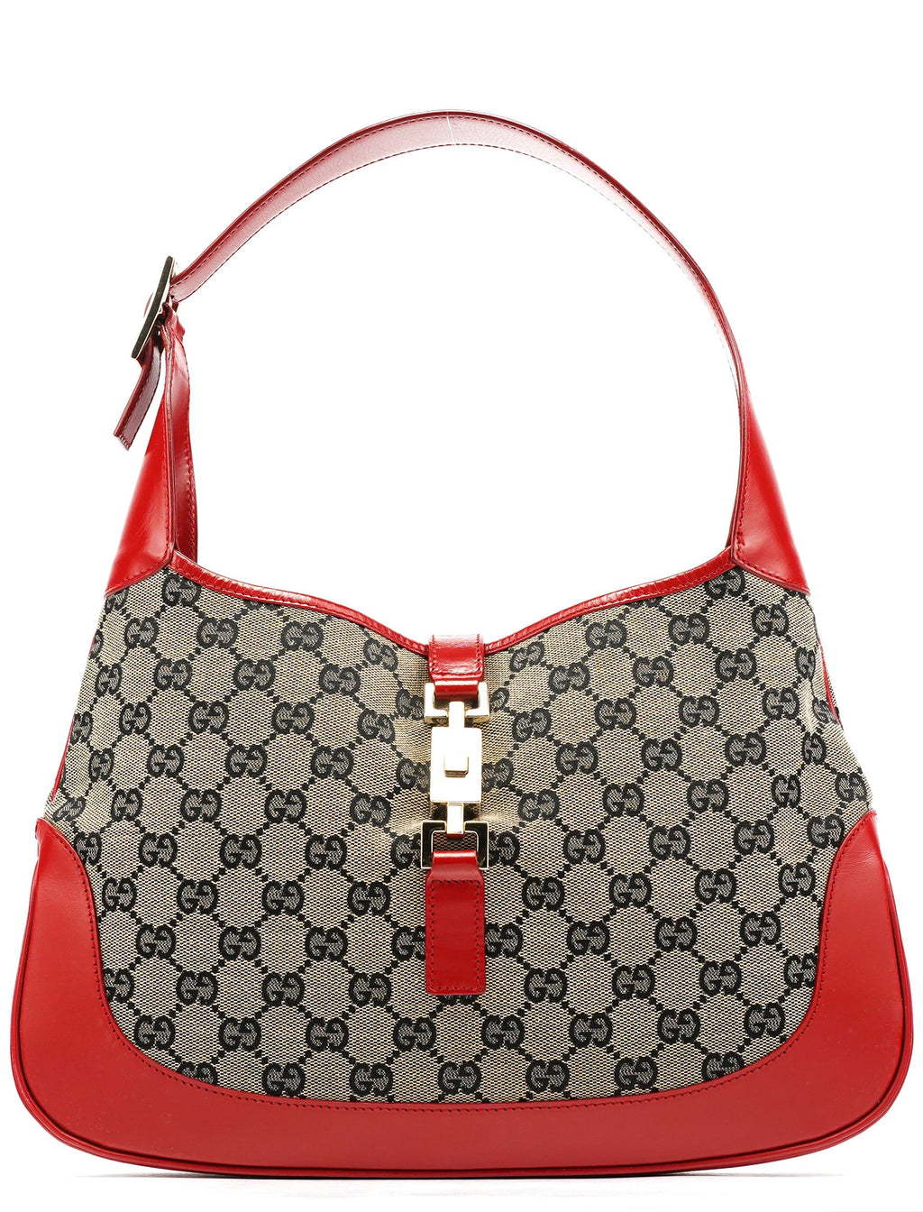 001 3306 Beige Red GG Jackie Shoulder Bag