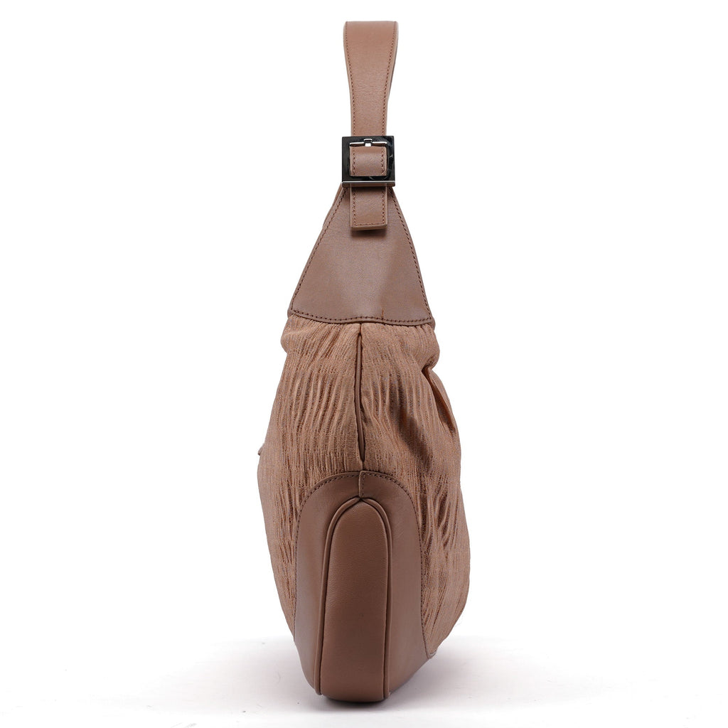 001 3306 Beige Silk Jackie Shoulder Bag