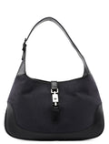 001 3306 Black Wool Leather Jackie Shoulder Bag