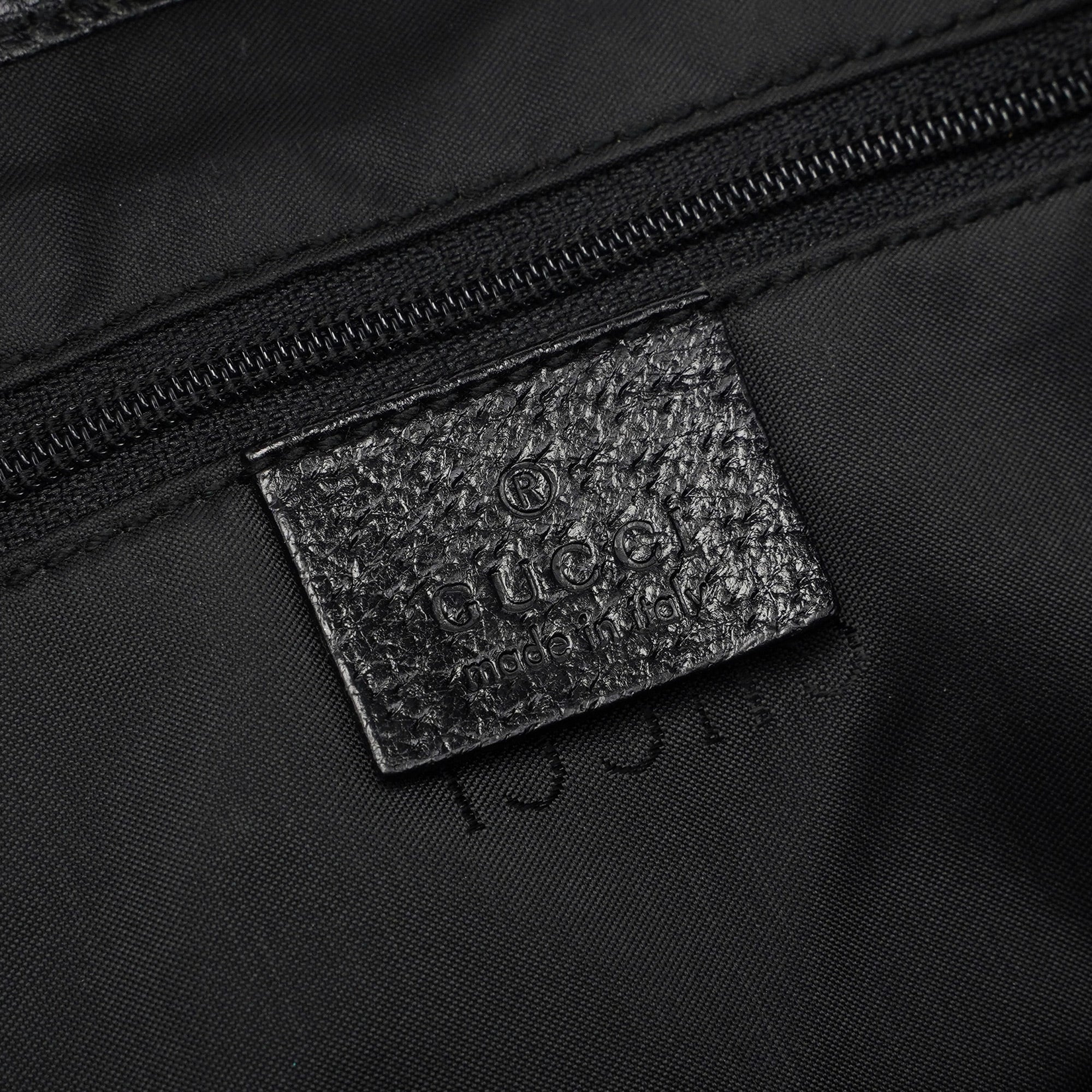 001 3306 Black Wool Leather Jackie Shoulder Bag