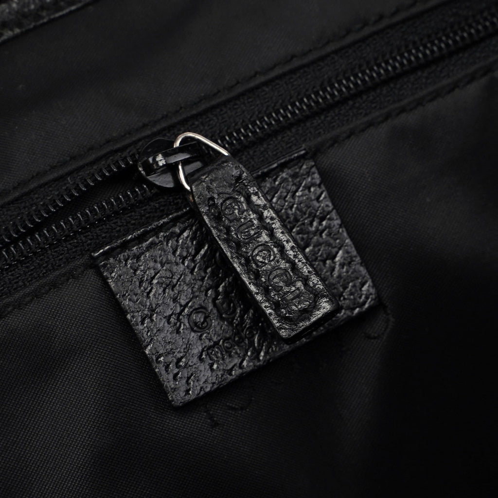 001 3306 Black Wool Leather Jackie Shoulder Bag