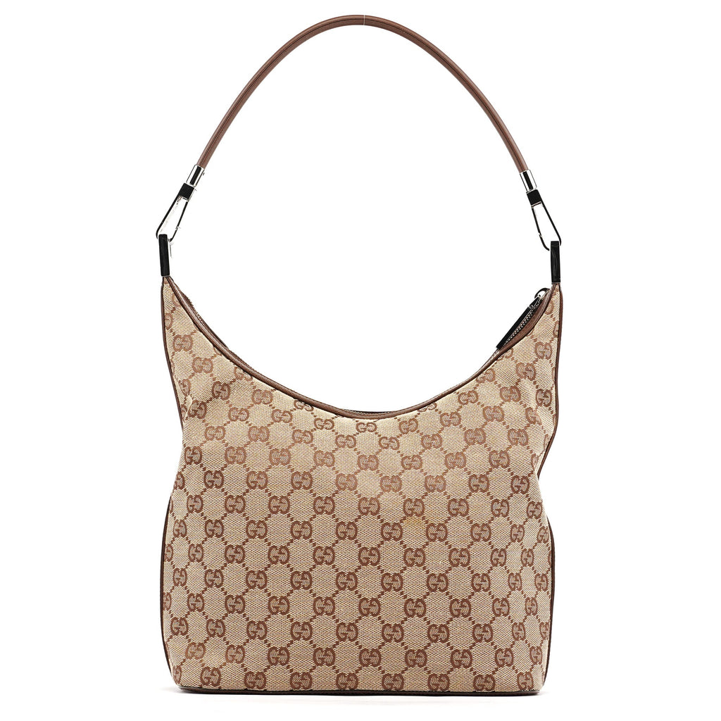 001 3314 Beige Brown GG Hobo Shoulder Bag