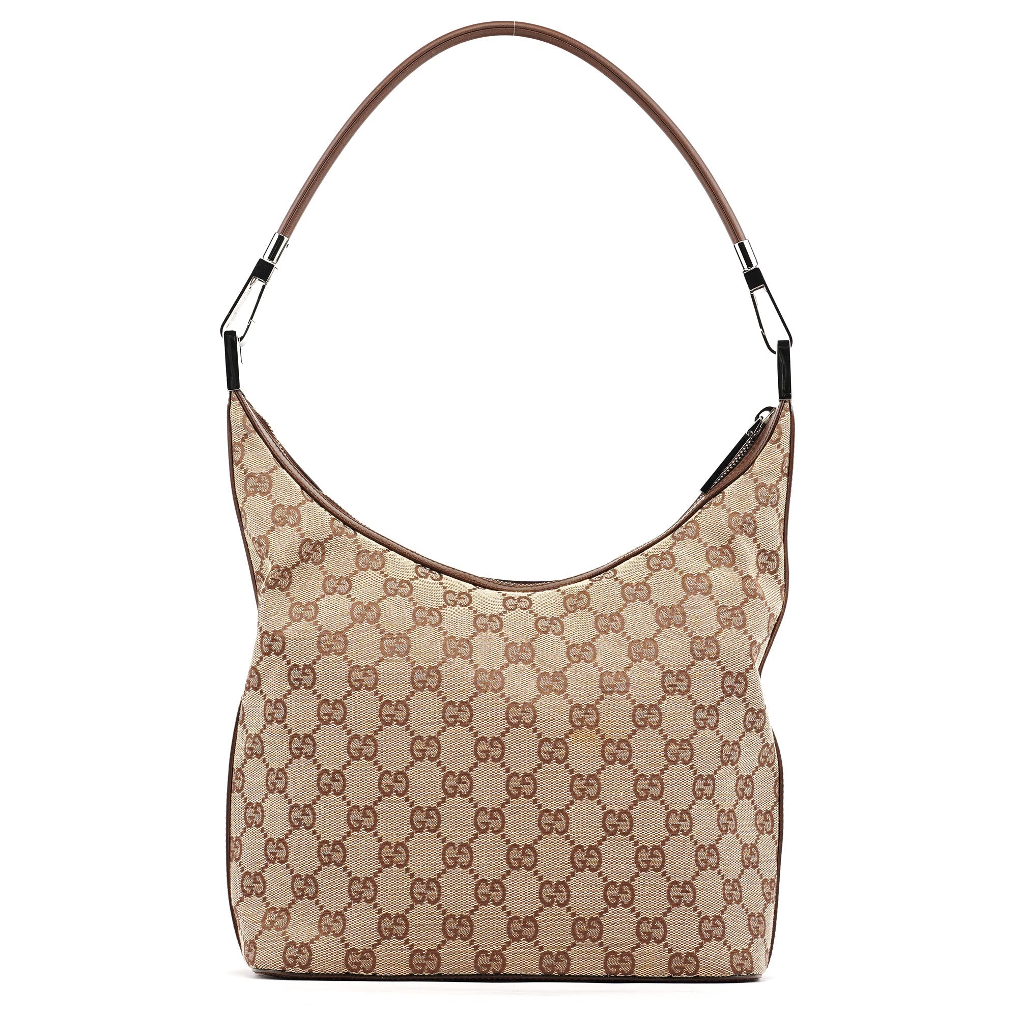 001 3314 Beige Brown GG Hobo Shoulder Bag
