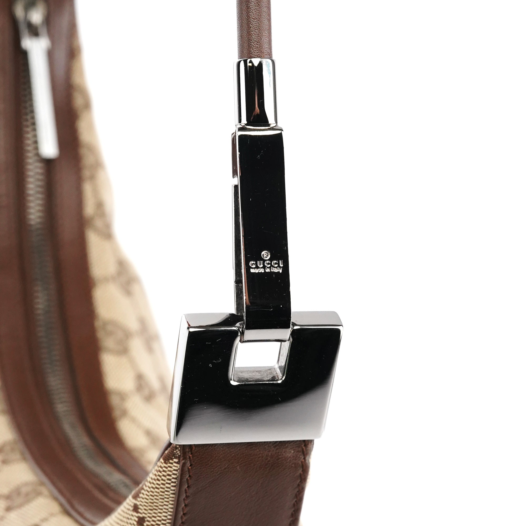 001 3314 Beige Brown GG Hobo Shoulder Bag
