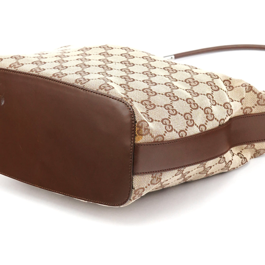 001 3314 Beige Brown GG Hobo Shoulder Bag