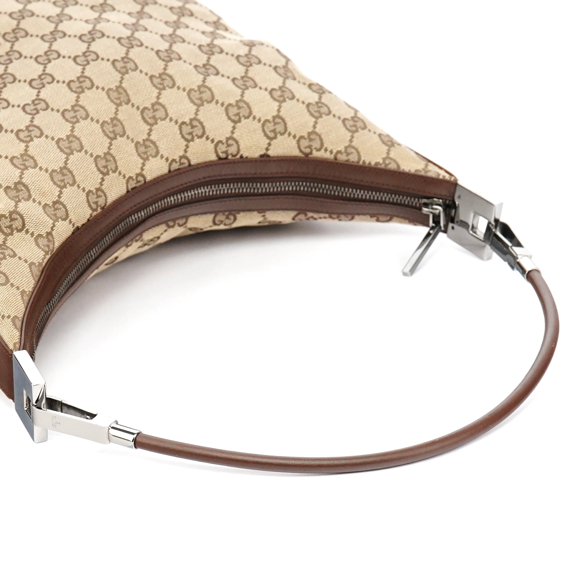 001 3314 Beige Brown GG Hobo Shoulder Bag