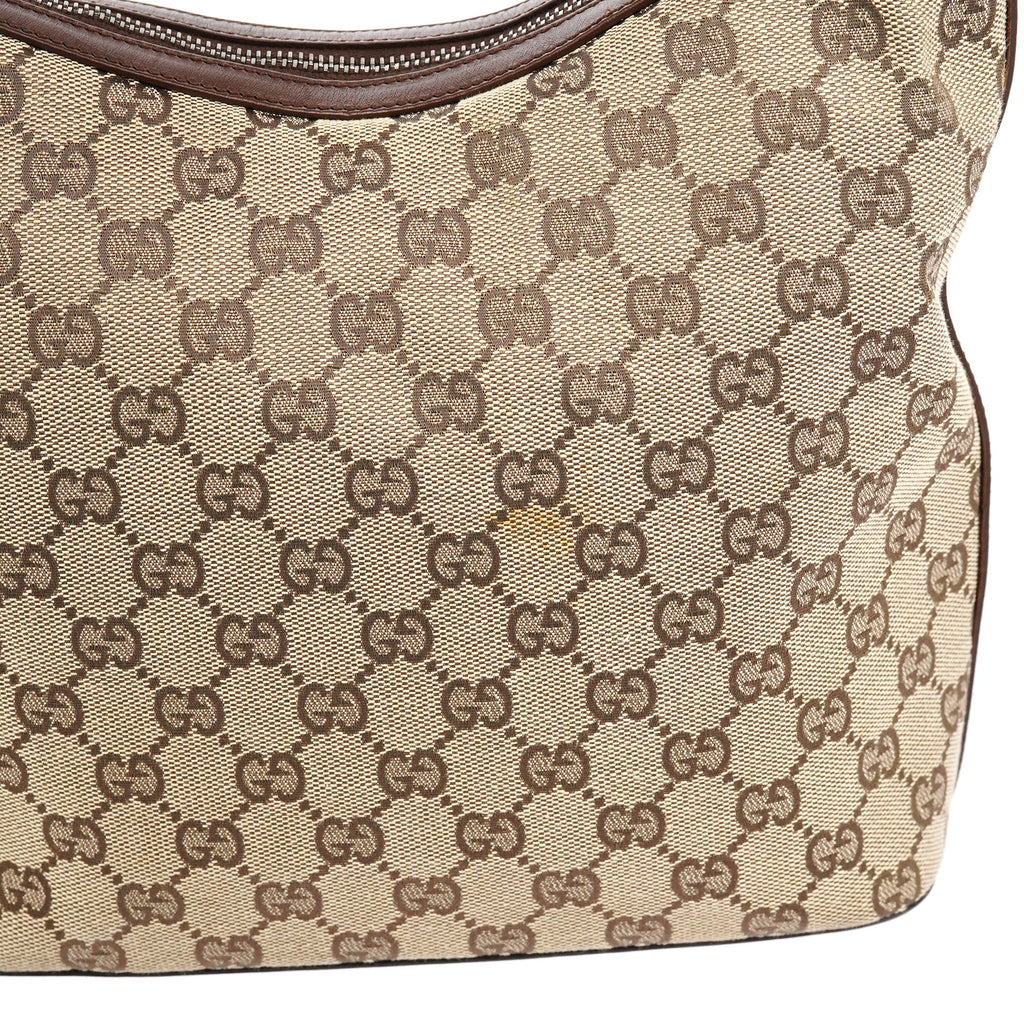 001 3314 Beige Brown GG Hobo Shoulder Bag