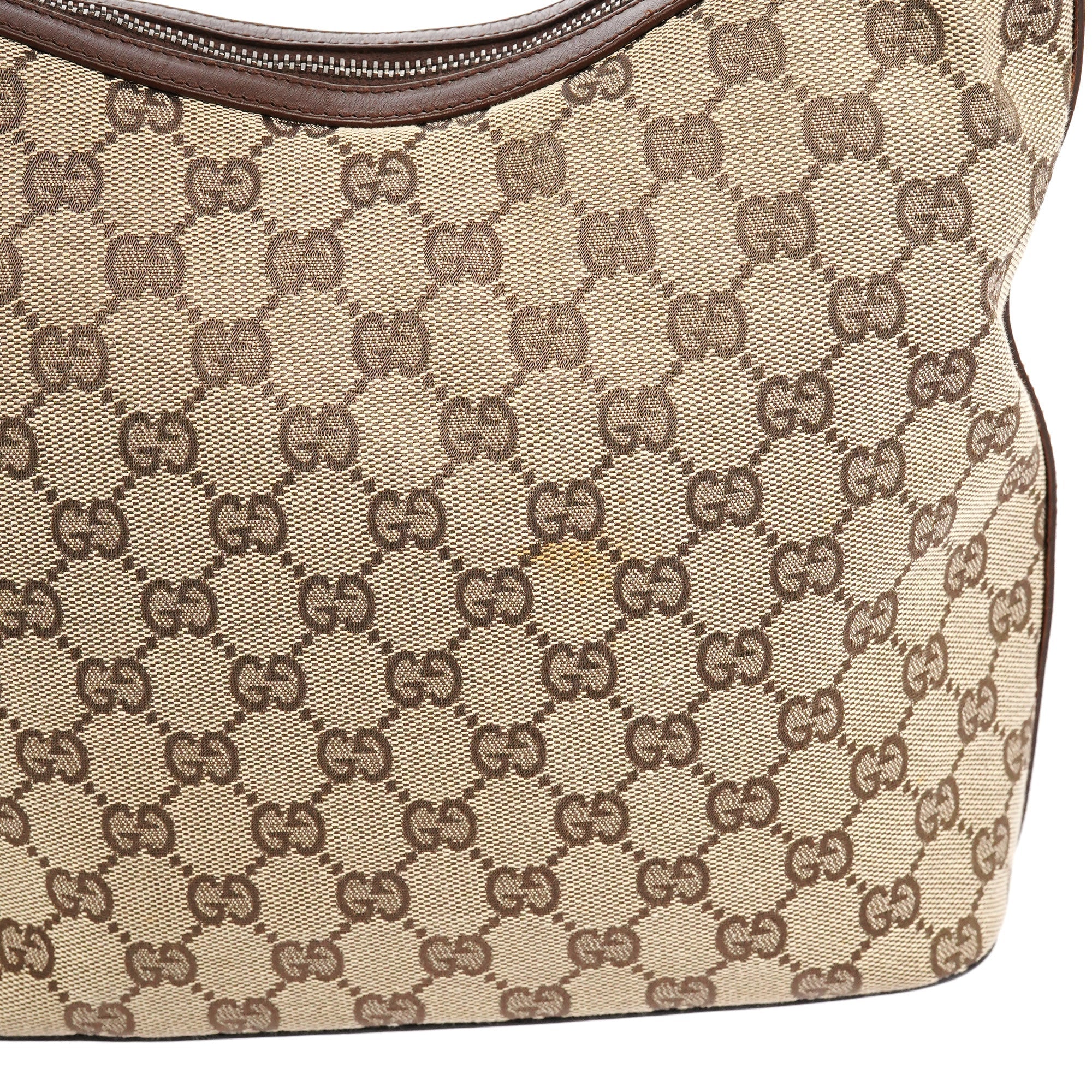 001 3314 Beige Brown GG Hobo Shoulder Bag