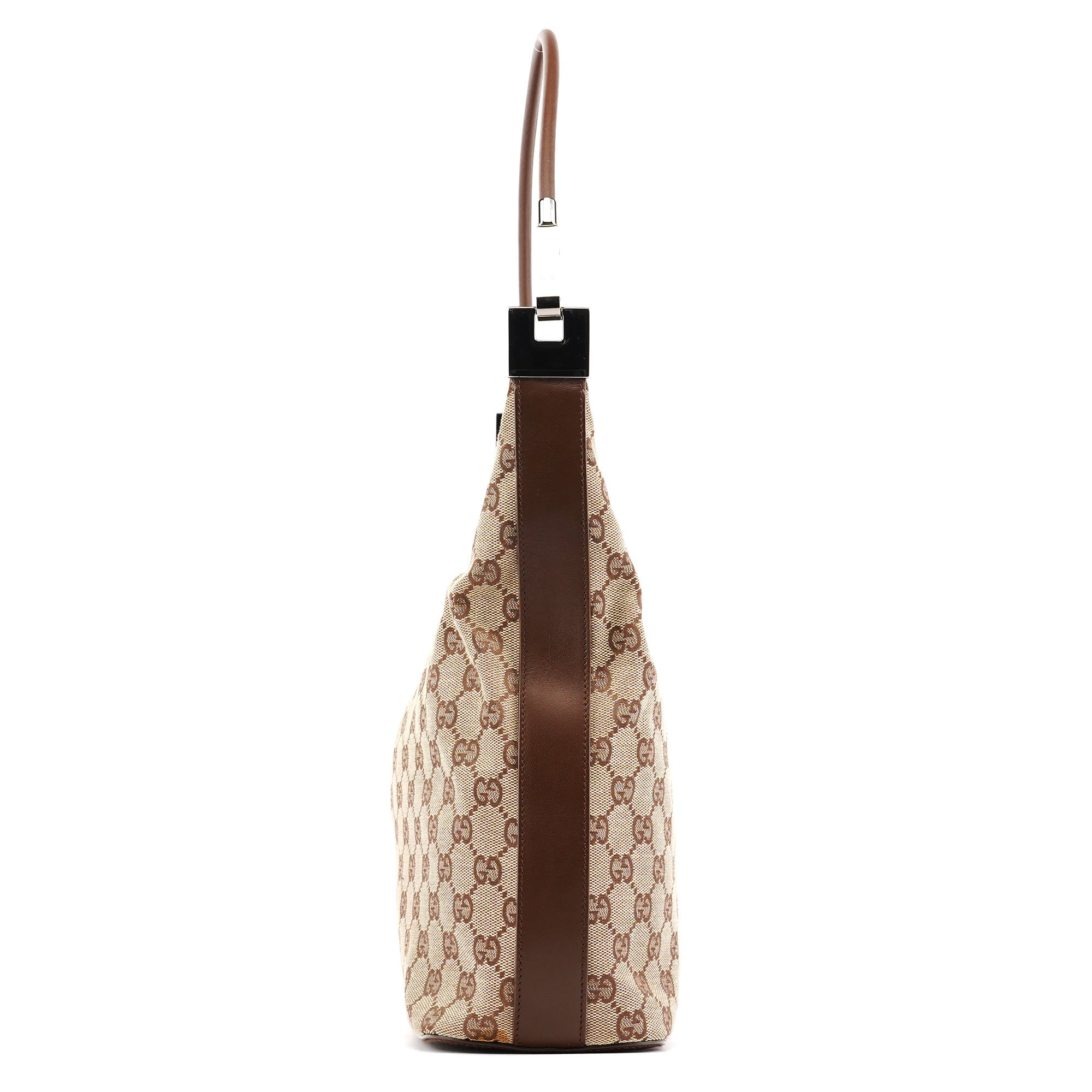 001 3314 Beige Brown GG Hobo Shoulder Bag
