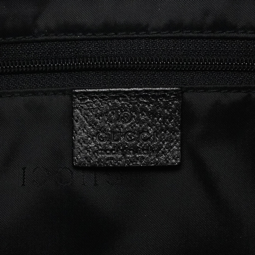 001 3346 Black Nylon Leather Jackie Shoulder Bag