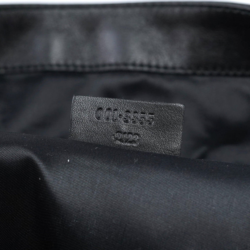 001 3355 Black Calfskin Jackie Shoulder Bag