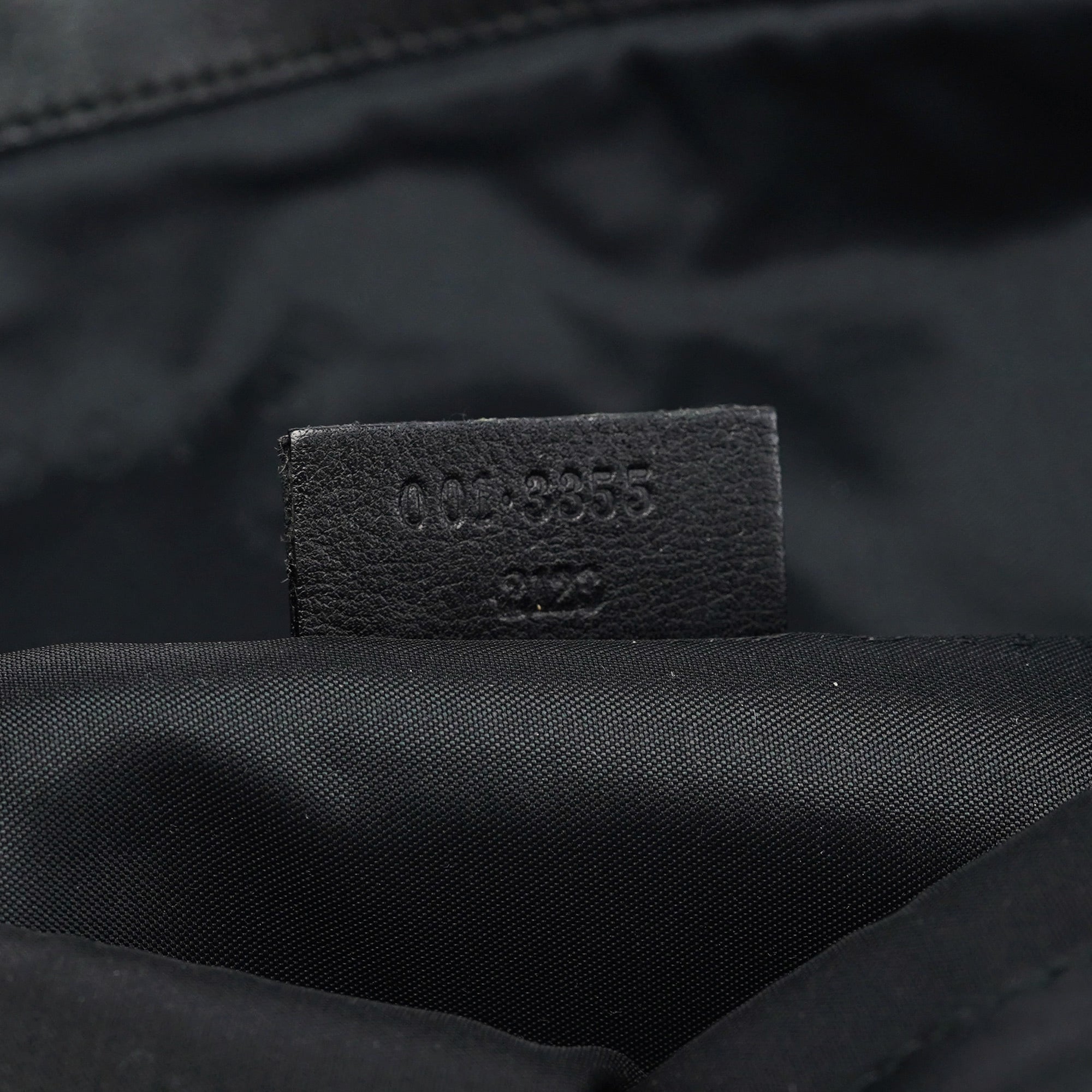 001 3355 Black Calfskin Jackie Shoulder Bag