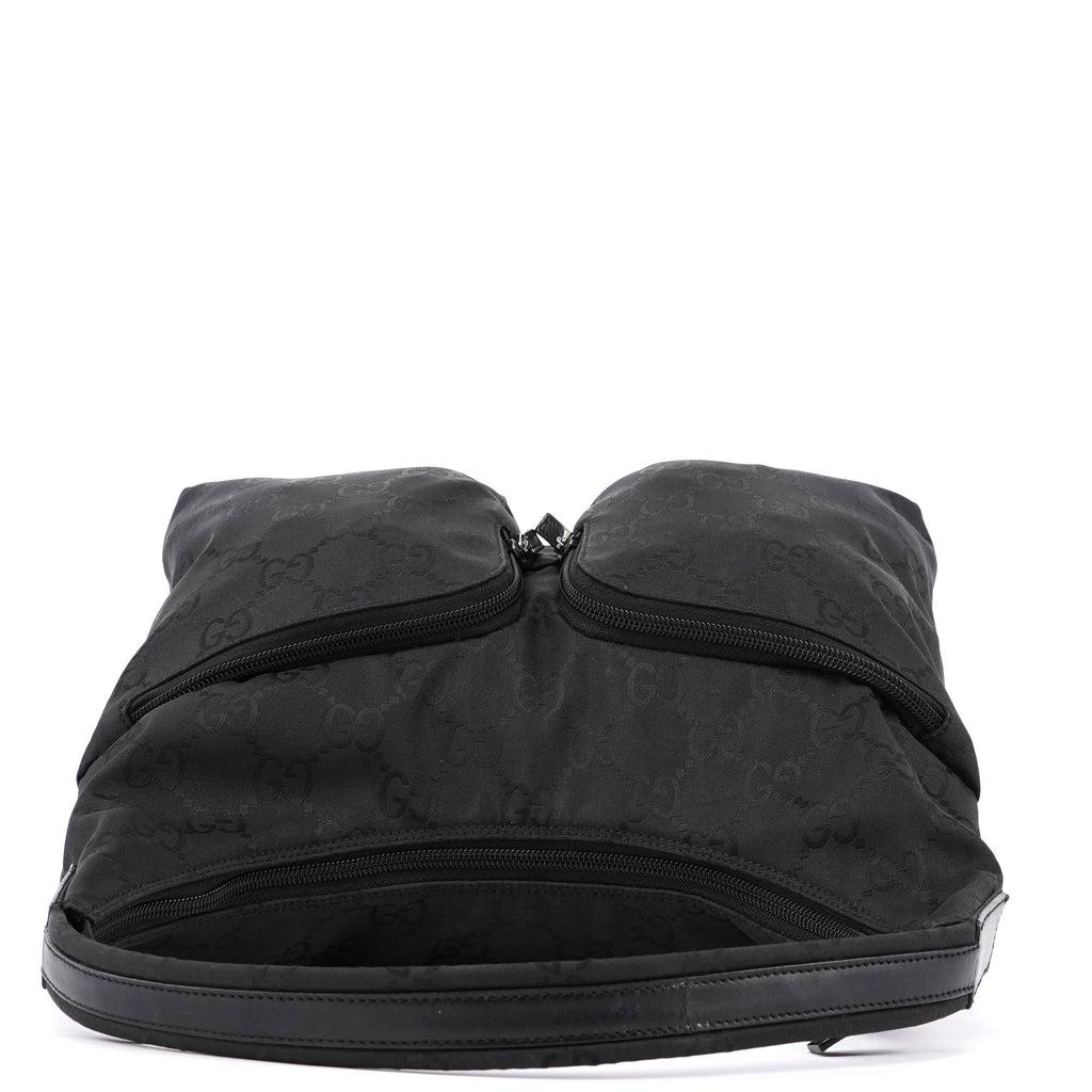 001 3380 Black GG Dual Pocket Shoulder Bag