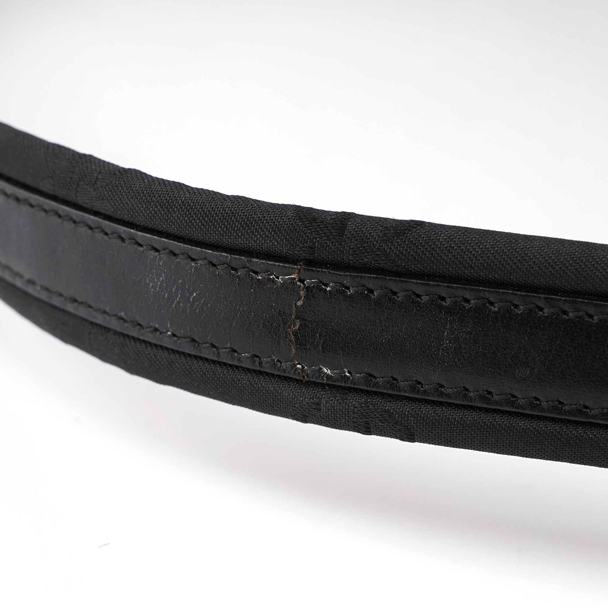 001 3380 Black GG Dual Pocket Shoulder Bag