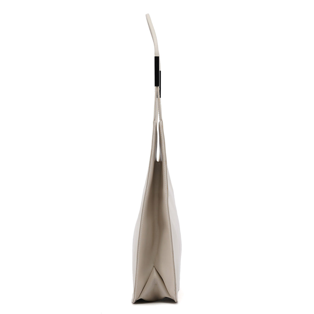 001 3703 Beige Calfskin Hobo Shoulder Bag