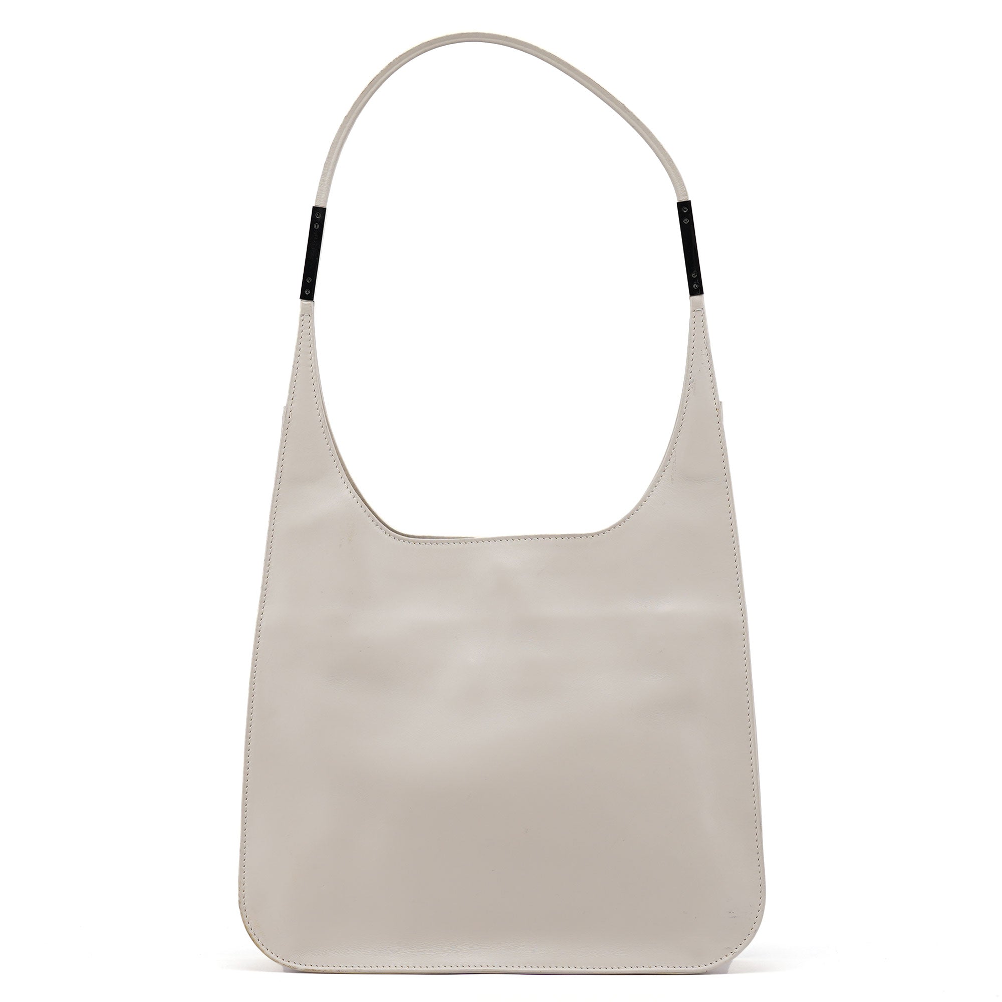 001 3703 Beige Calfskin Hobo Shoulder Bag