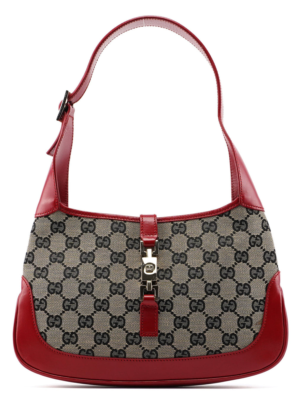001 3735 Beige Red GG Jackie Shoulder Bag