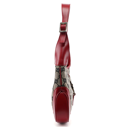 001 3735 Beige Red GG Jackie Shoulder Bag