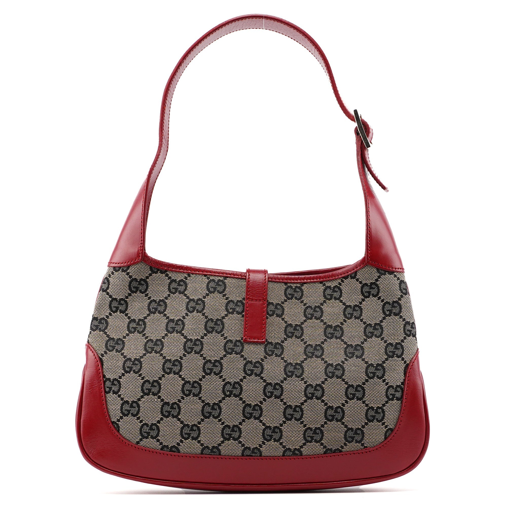 001 3735 Beige Red GG Jackie Shoulder Bag