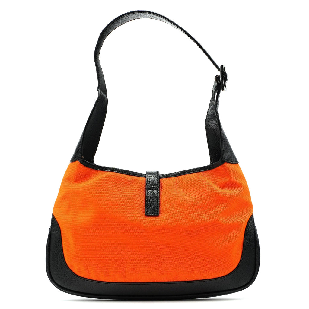 001 3735 Orange Canvas Jackie Shoulder Bag