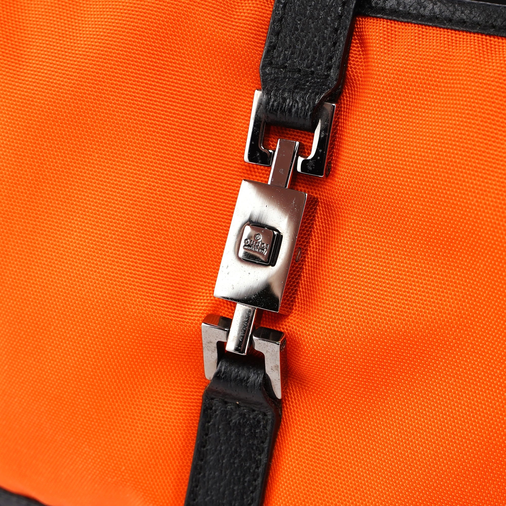 001 3735 Orange Canvas Jackie Shoulder Bag