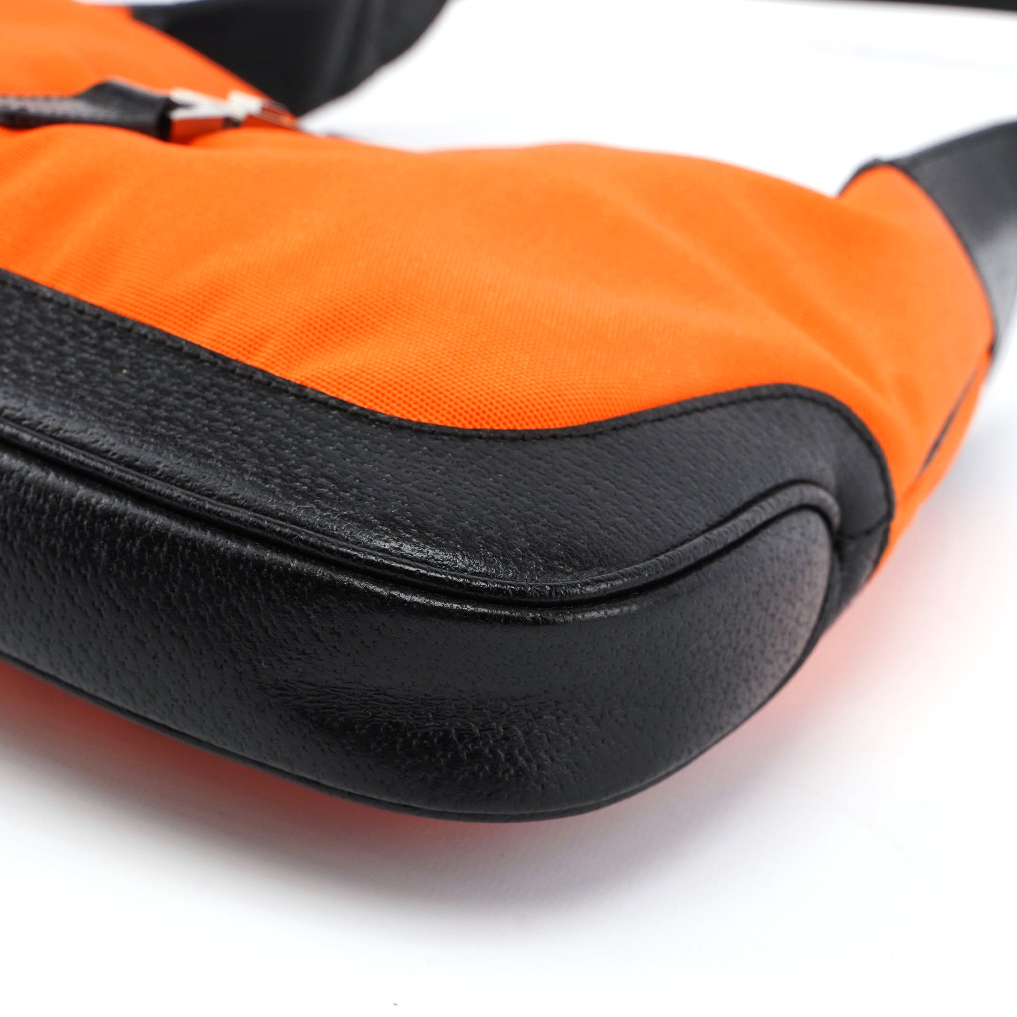 001 3735 Orange Canvas Jackie Shoulder Bag