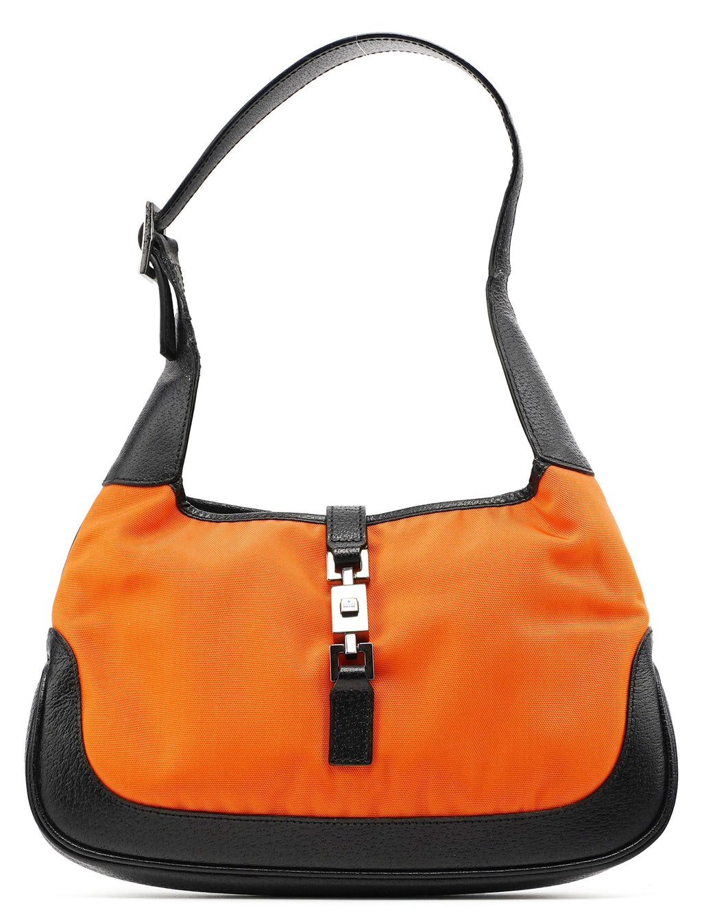 001 3735 Orange Canvas Jackie Shoulder Bag