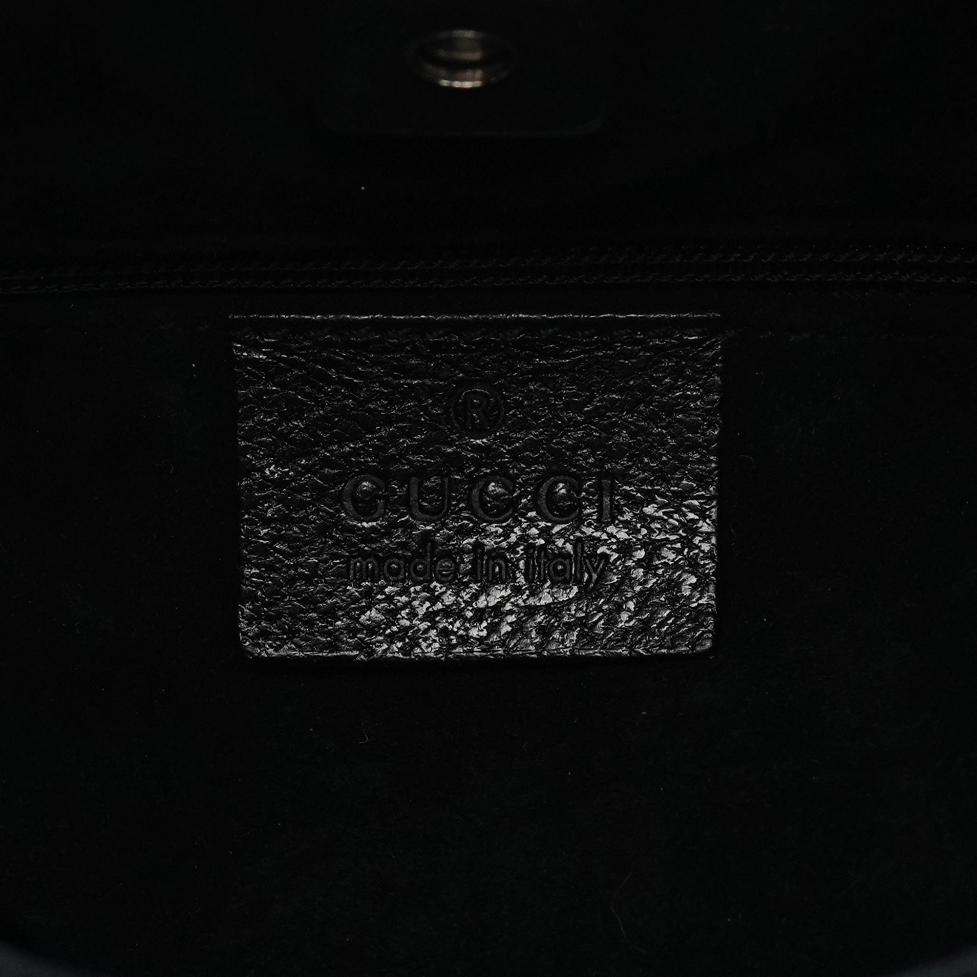 001 3739 Black Nylon Bamboo Shoulder Bag