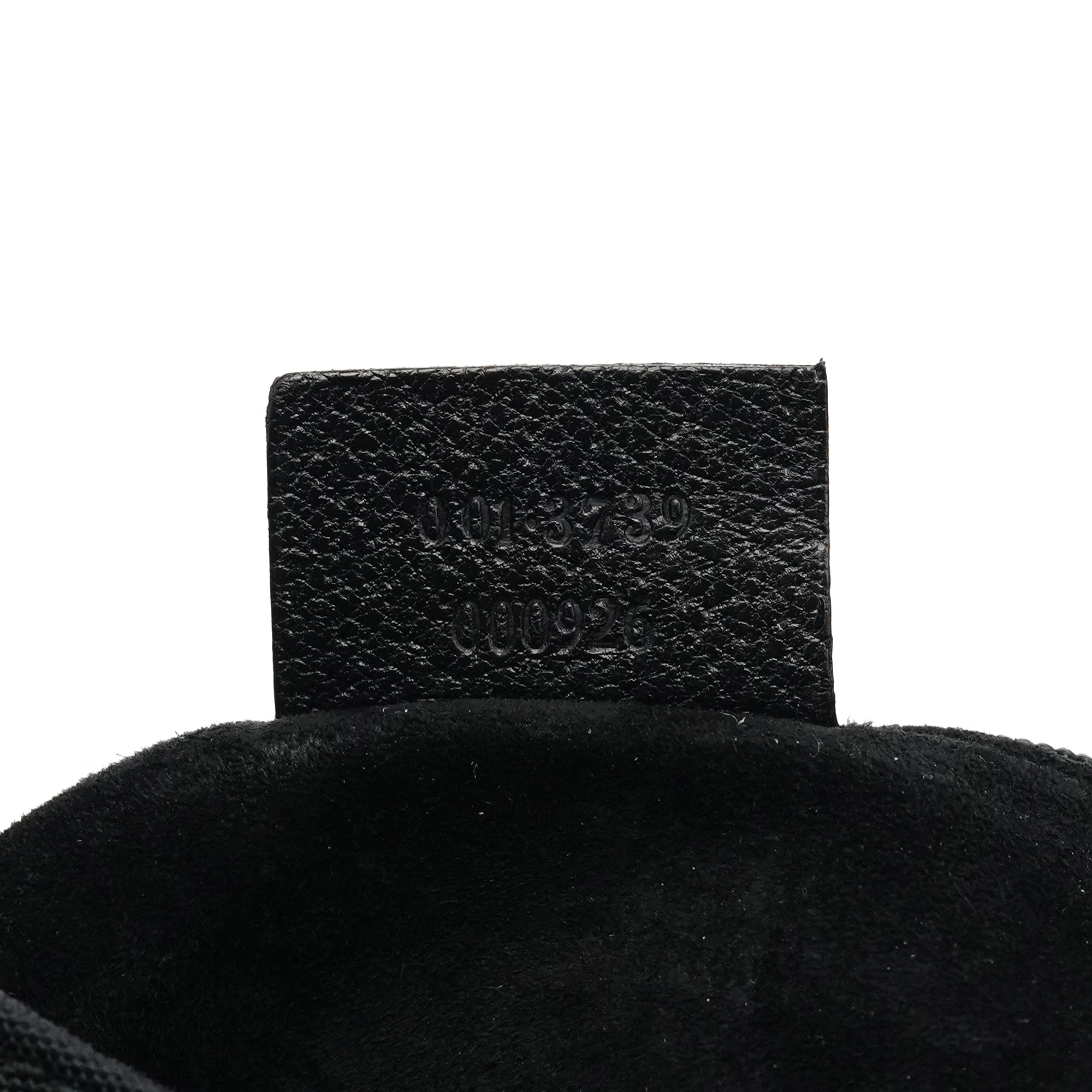 001 3739 Black Nylon Bamboo Shoulder Bag