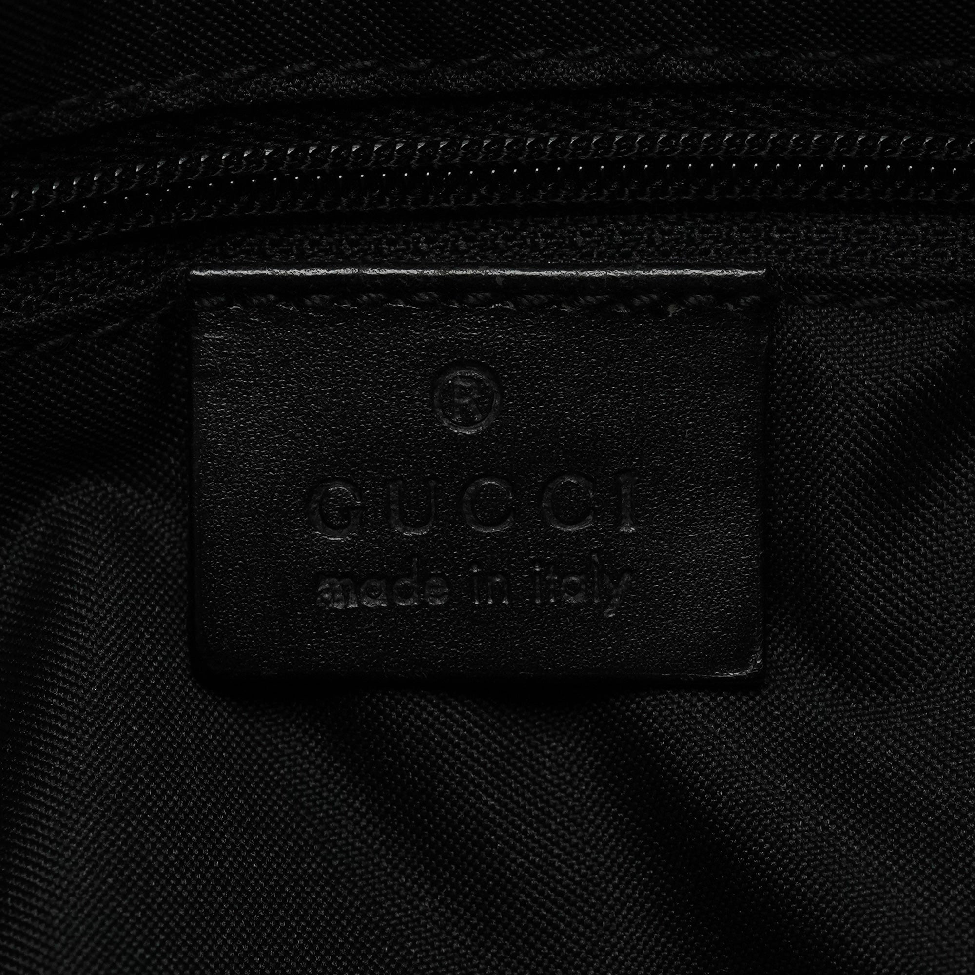 001 3766 Black GG Hobo Shoulder Bag