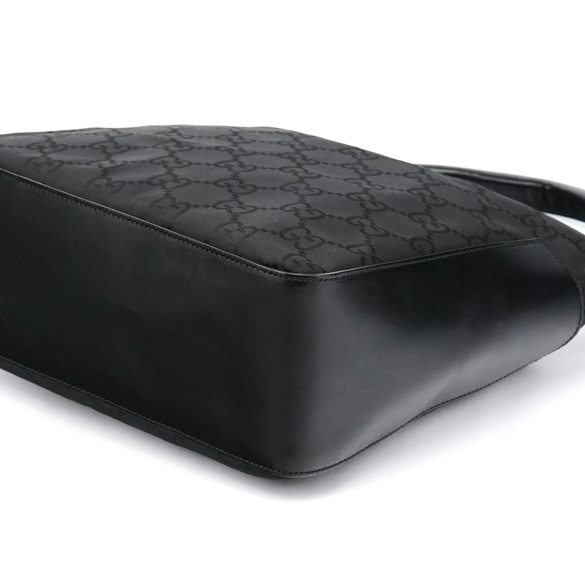 001 3766 Black GG Hobo Shoulder Bag