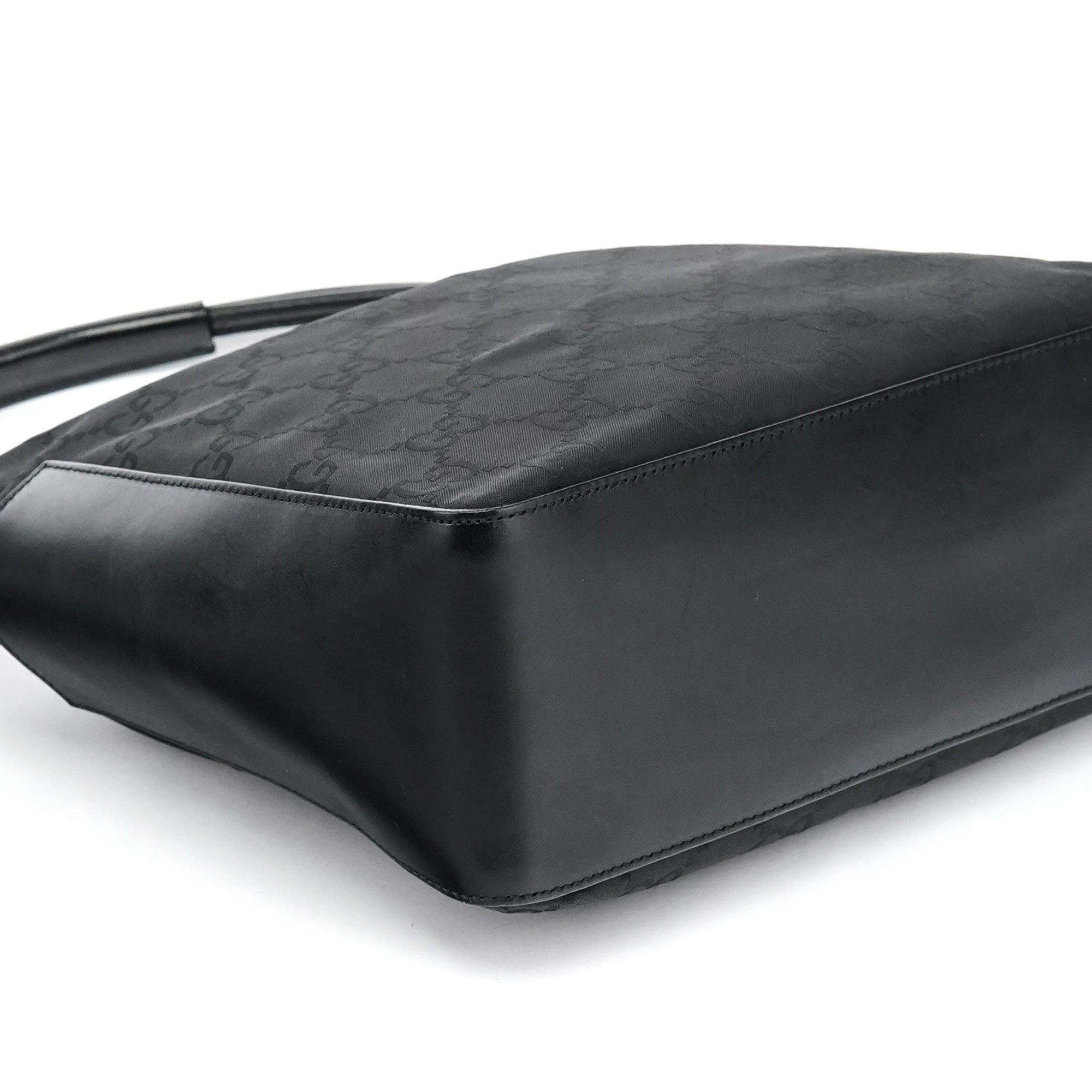 001 3766 Black GG Hobo Shoulder Bag
