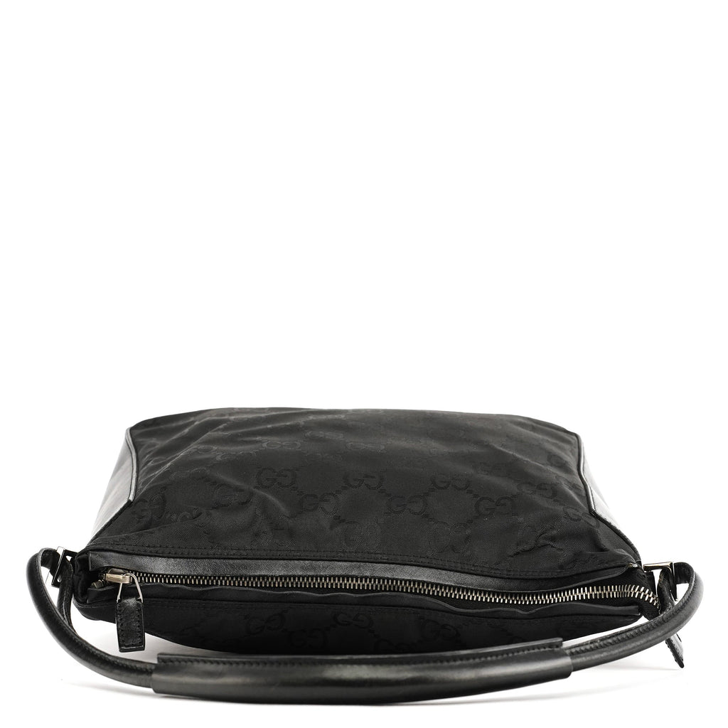 001 3766 Black GG Hobo Shoulder Bag