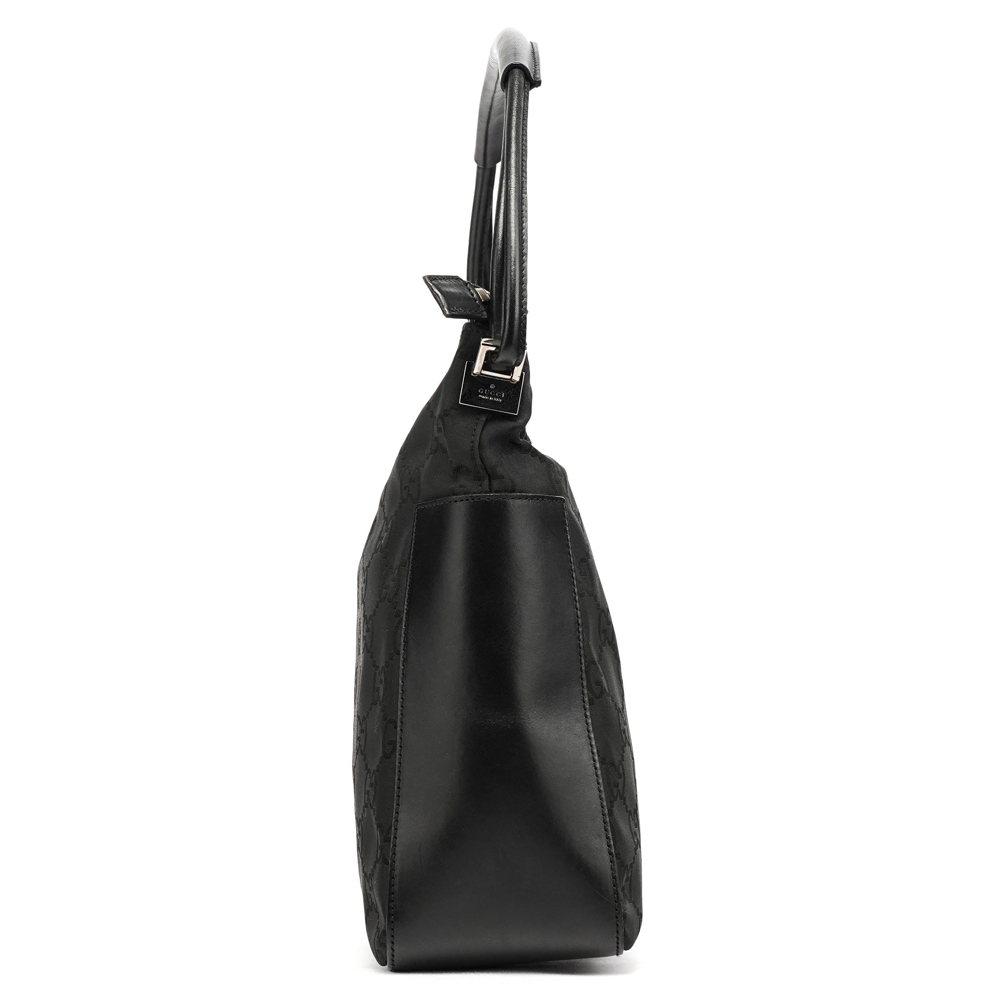 001 3766 Black GG Hobo Shoulder Bag