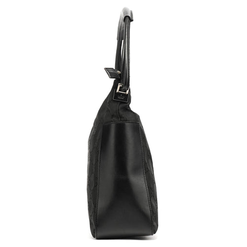 001 3766 Black GG Hobo Shoulder Bag