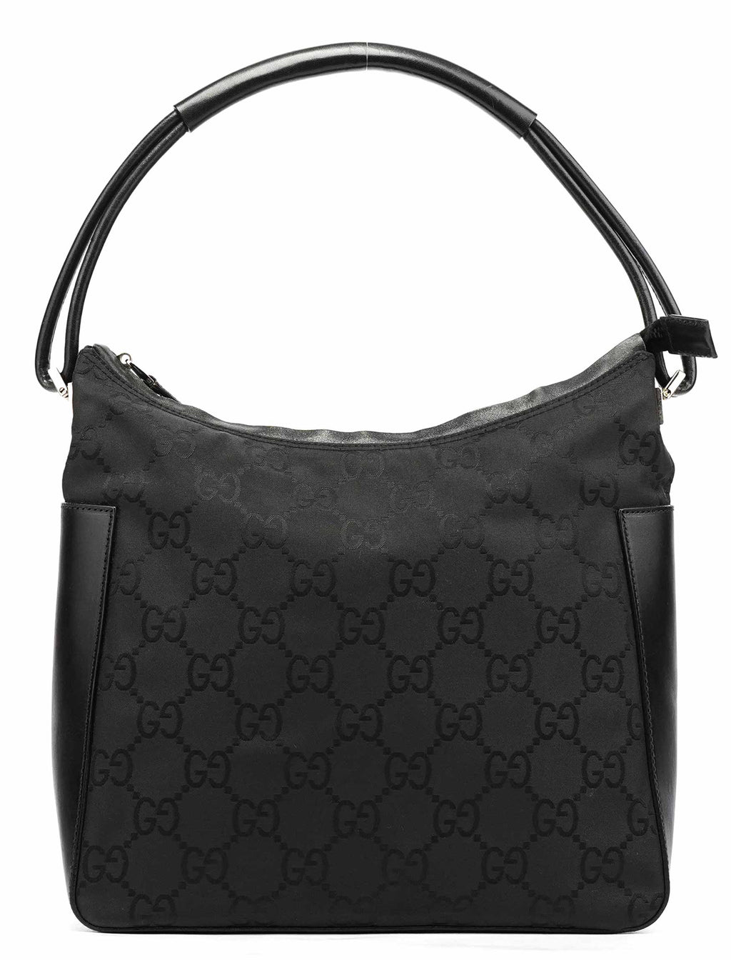 001 3766 Black GG Hobo Shoulder Bag