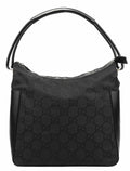 001 3766 Black GG Hobo Shoulder Bag